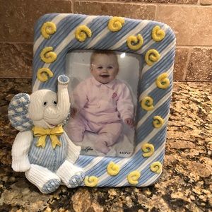 Adorable Baby Frame/ Blue, Yellow and White